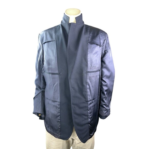Vtg Brooks Brothers 346 Mens Blazer Jacket 39R Navy Wool Gold Buttons Half Lined - Picture 7 of 14